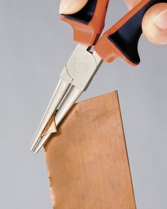Rundzange mit langem Maul, Satin-Finish matt