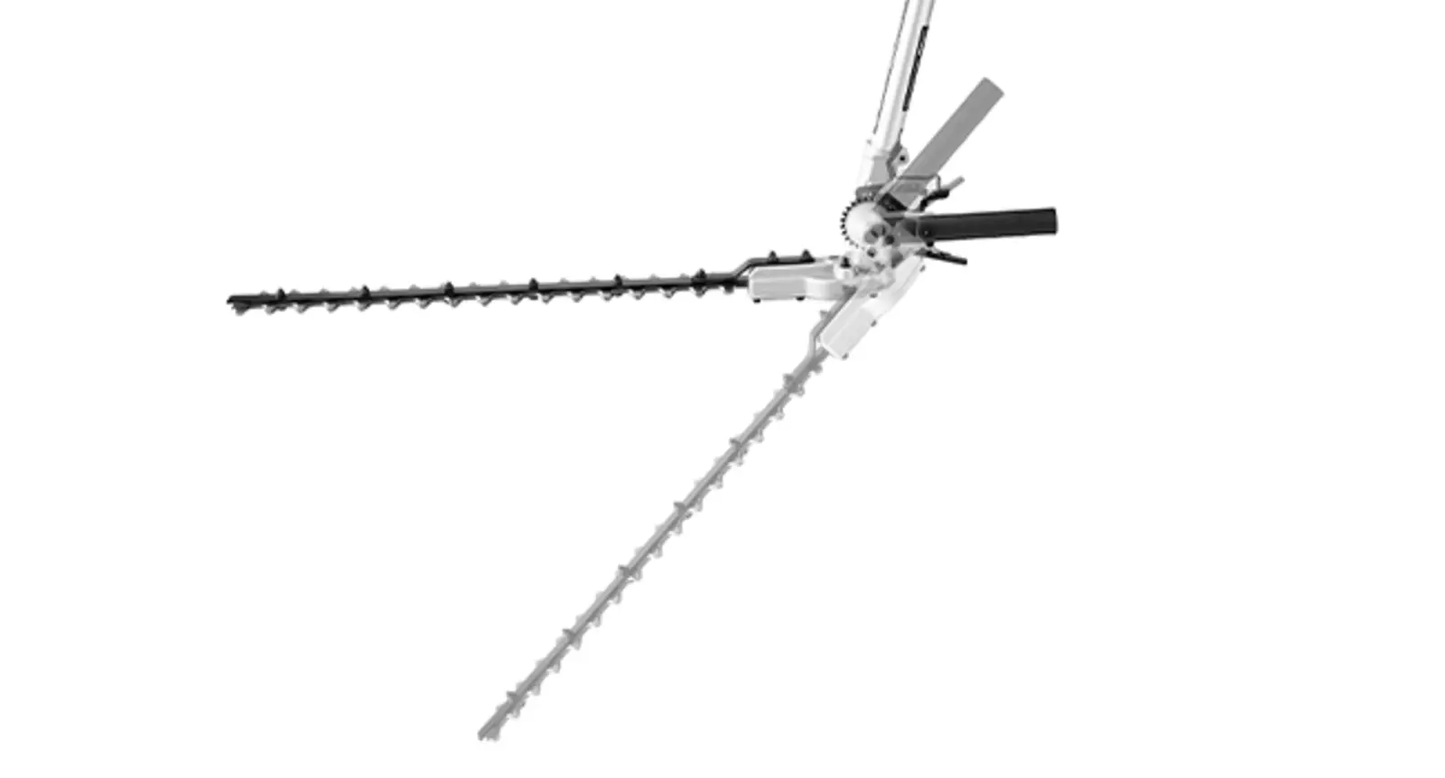 The cutting attachment of the Einhell electric pole hedge trimmer/saw GC-HC 90/2046 T is adjustable in 11 tilt positions, shown with tilt symbol.