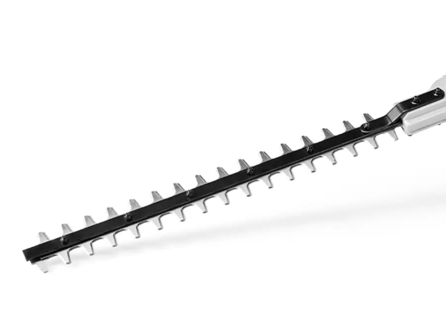 Diamond-ground and laser-cut blades of the Einhell electric pole hedge trimmer/saw GC-HC 90/2046 T with diamond symbol.