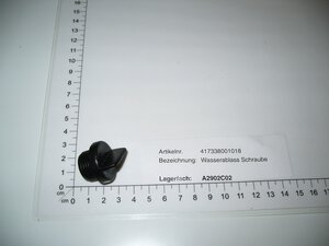 Wasserablass Schraube