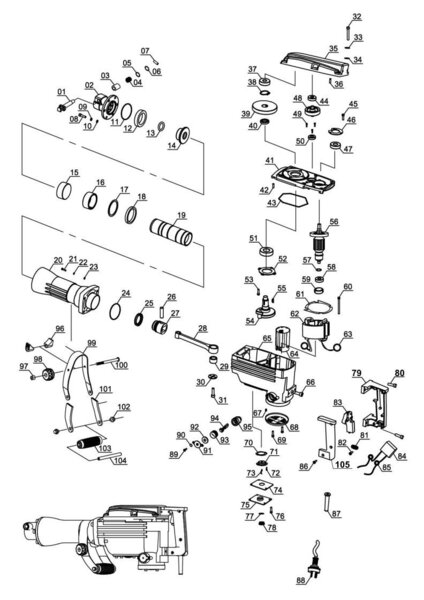 Martello Demolitore Einhell TC-DH 43 - 1600W, 43 Joules, Con Scalpelli E Valigetta, Per Demolizioni Domestiche - Foto 5
