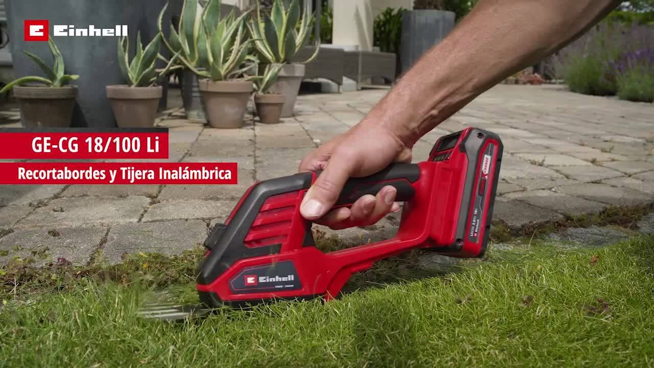 Einhell Tijera inalámbrica para pasto y arbustos GE-CG 18/100 Li-Solo